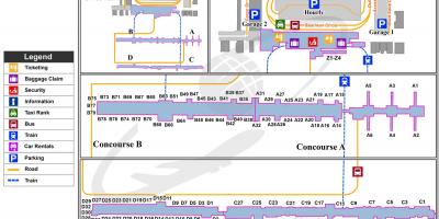 Washington-a belső ellenőrzés repülőtér térkép