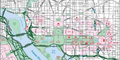 Washington belváros térkép