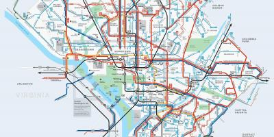 Washington dc busz útvonalak térkép