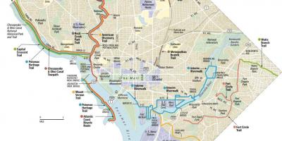 Washington dc kerékpárutakon térkép