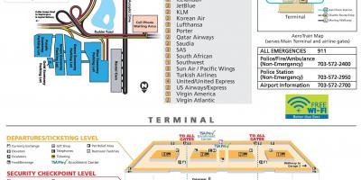 Washington dulles nemzetközi repülőtér térkép