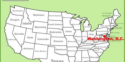 Washington dc-ben található amerikai egyesült államok térkép