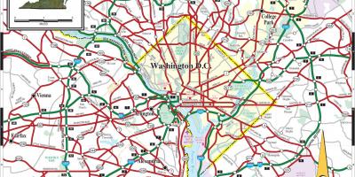Washington dc metró térkép utca overlay