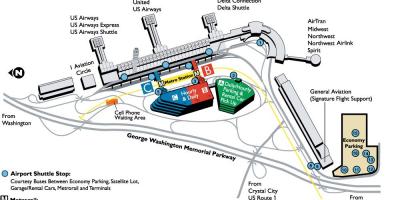 Ronald reagan washington nemzeti repülőtér térkép