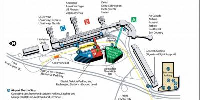 Reagan repülőtér kapu térképen