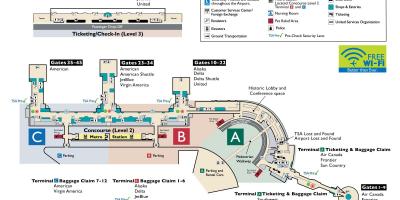 Ronald reagan nemzeti repülőtér térkép