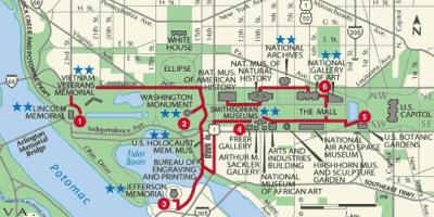 Washington séta térkép