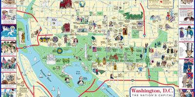 Washington dc látnivaló térképen