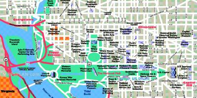 Washington dc turisztikai látnivalók térkép