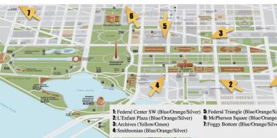 Washingtoni national mall térkép