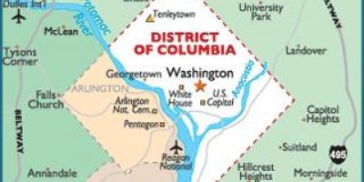 Washington dc-ben, washington államban térkép