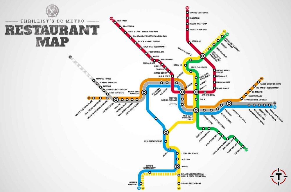 térkép washington dc éttermek