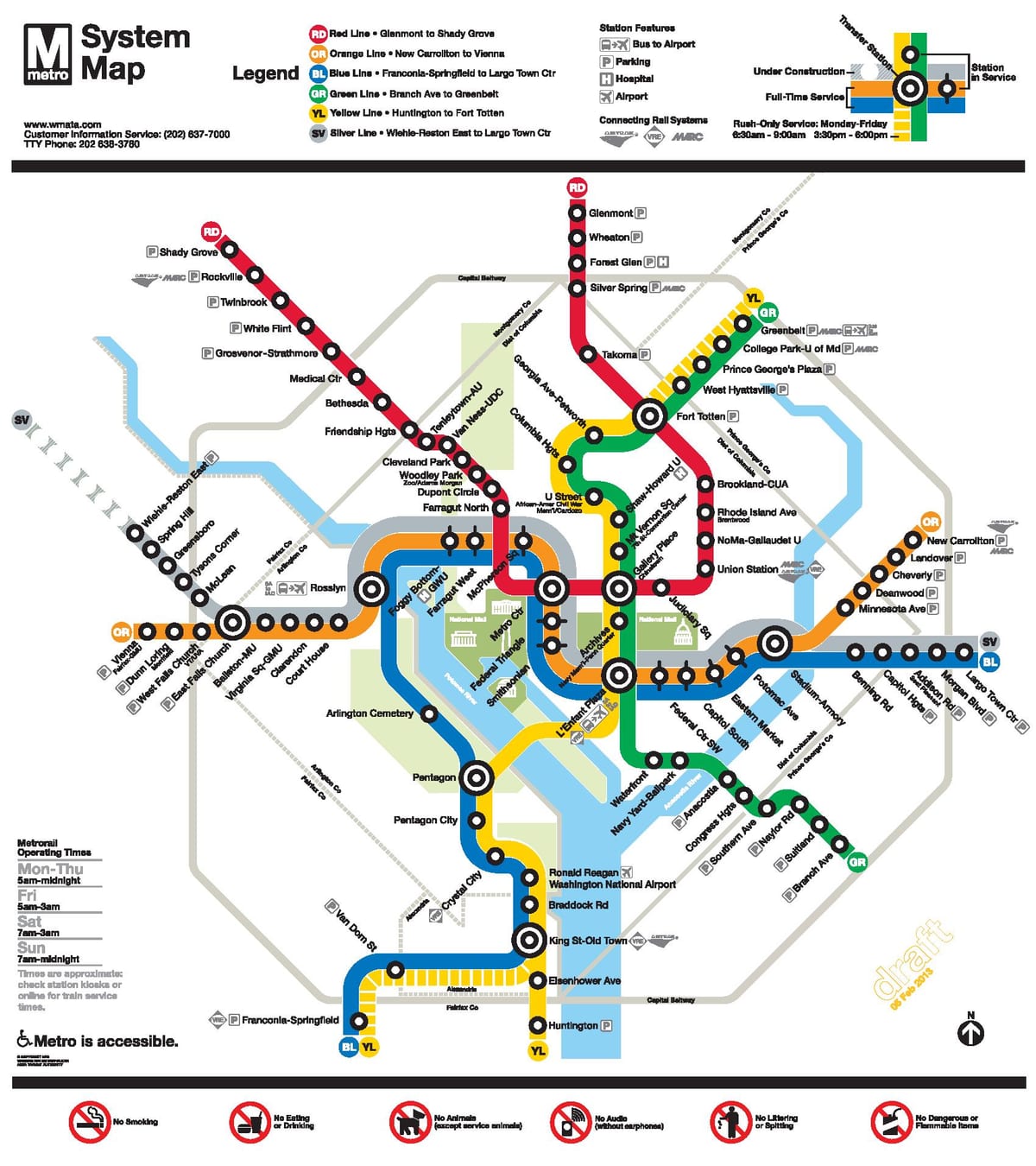 washington dc metró térkép