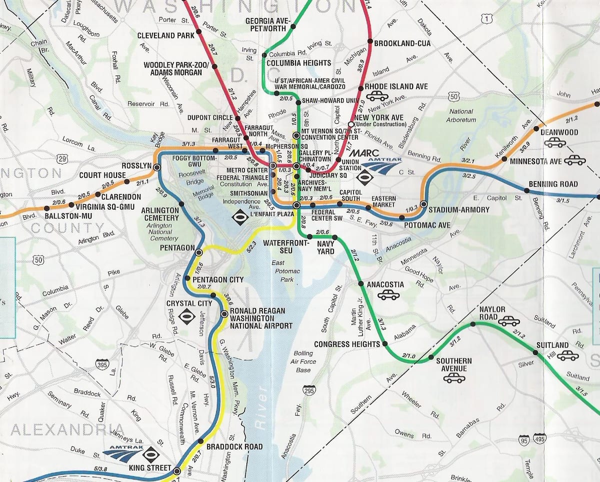 washington dc térkép metró megálló