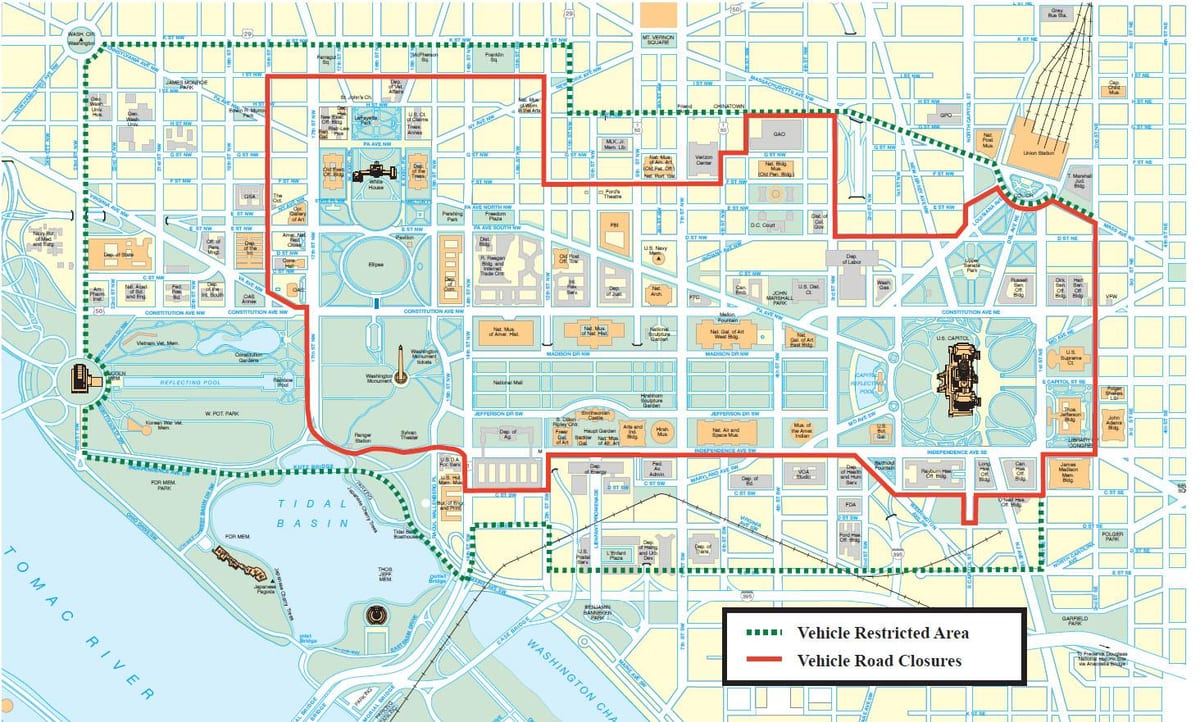 washington dc utcai parkolás térkép