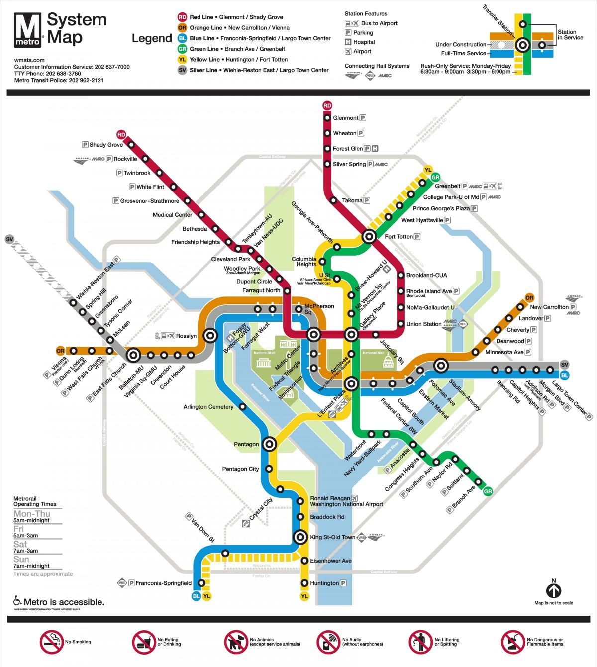 washington dc metró térkép silver line