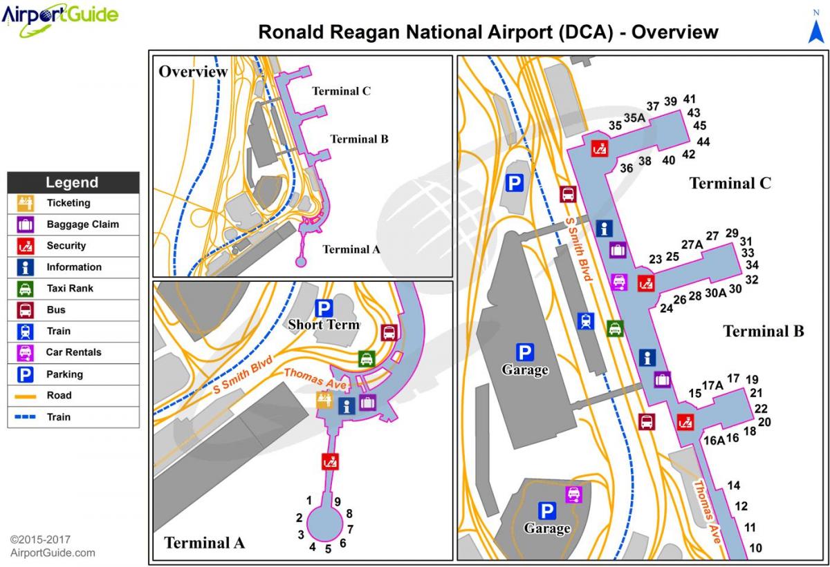 washington nemzeti repülőtér térkép