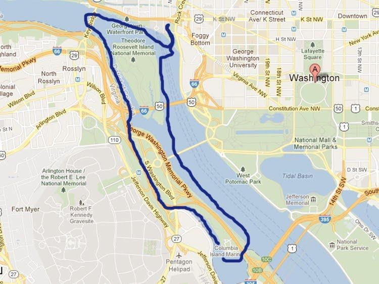 térkép potomac folyó washington dc