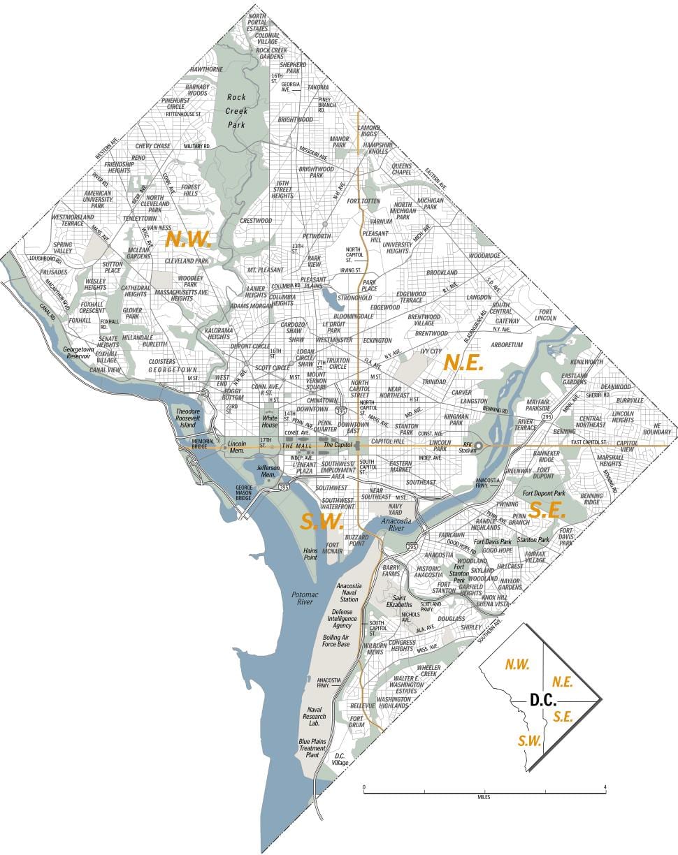 térkép washington dc