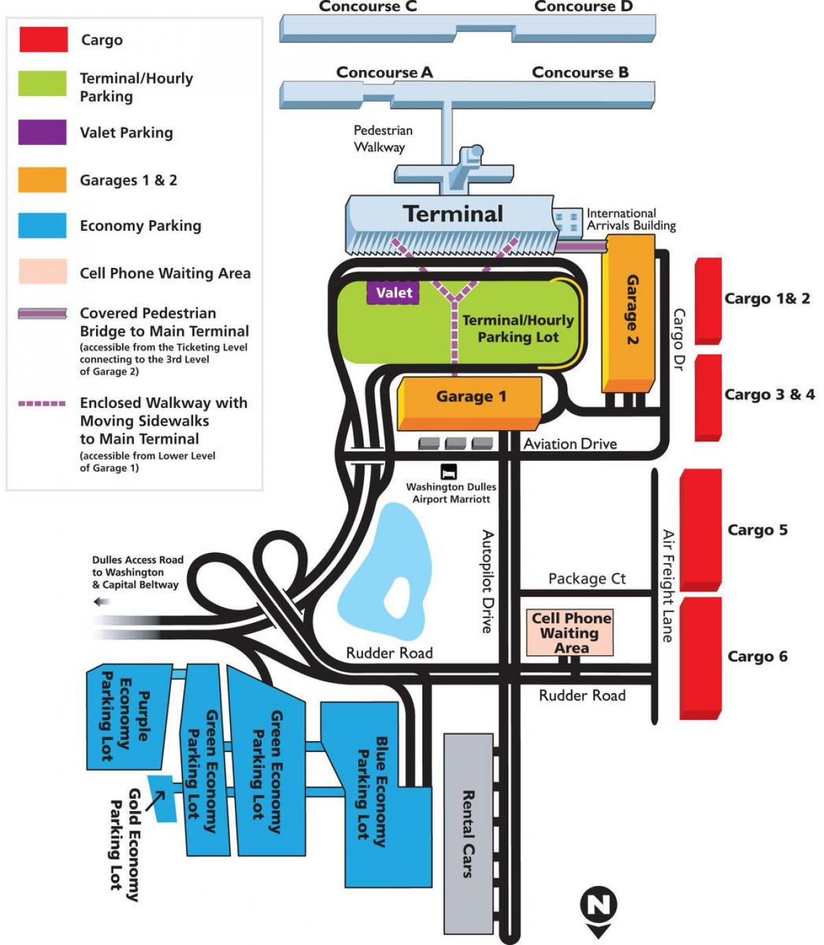 térkép dulles airport területén