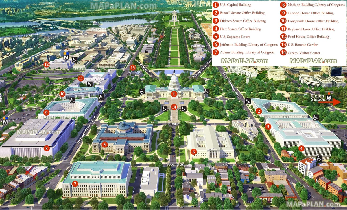 térkép washington dc 3d