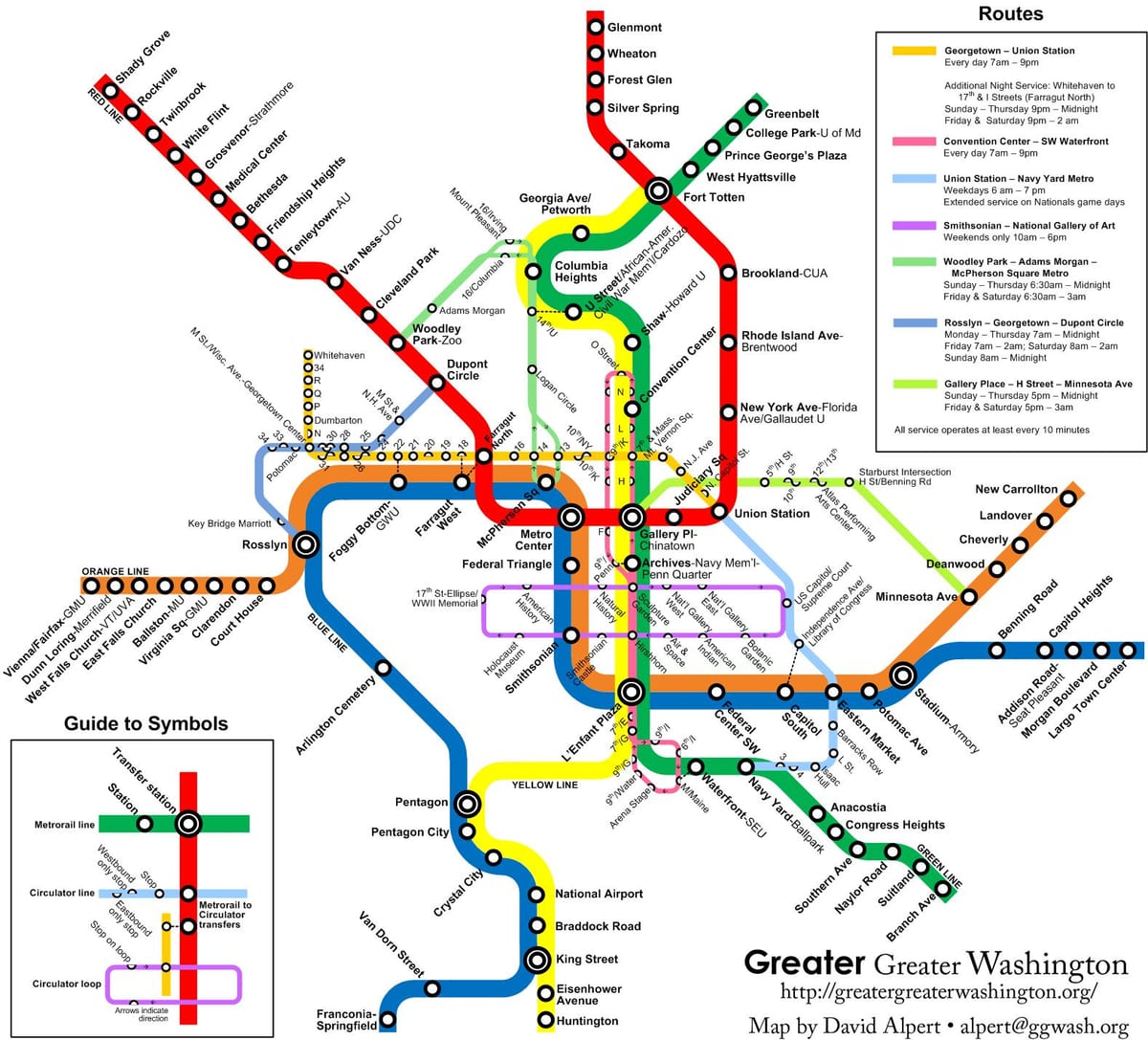washington-metro-busz térkép