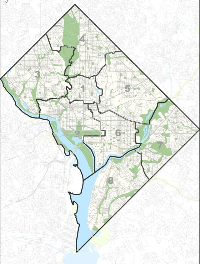 térkép washington dc ingyenes parkolás