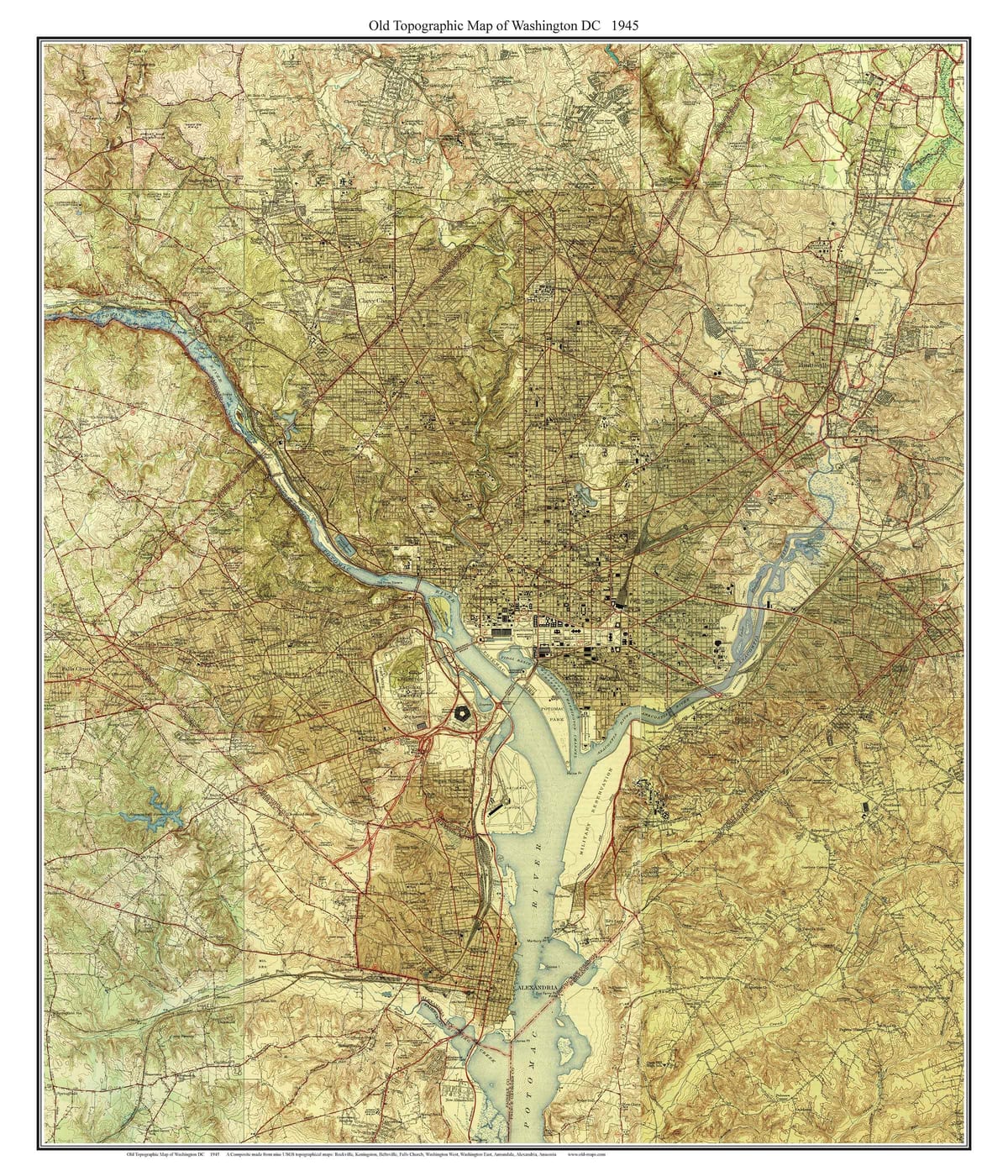 dc topográfiai térkép