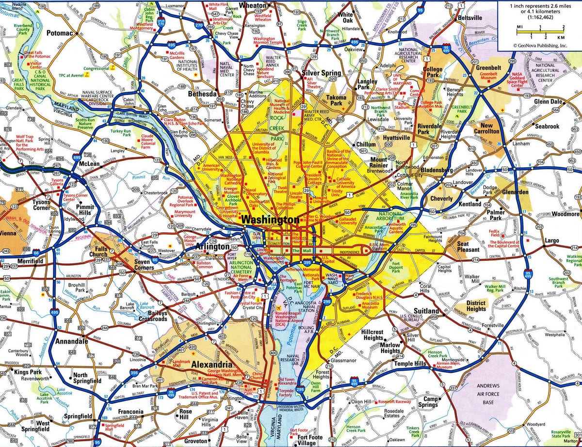 washington dc térkép