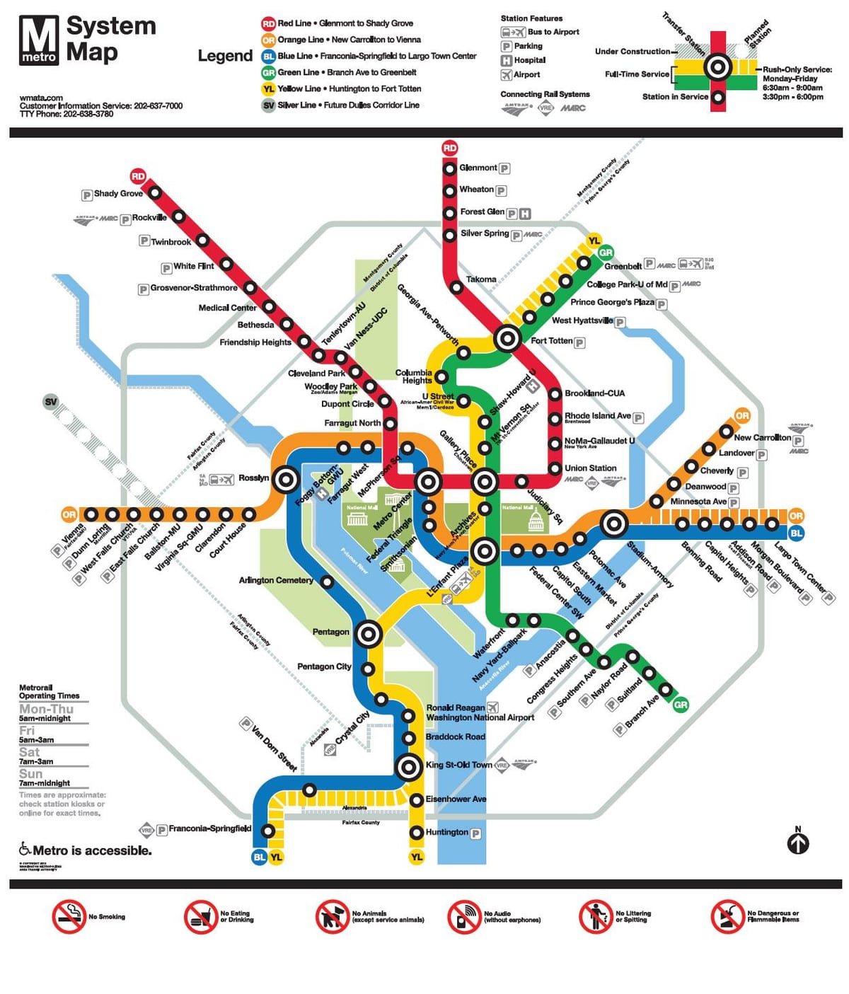 térkép wmata térkép dc
