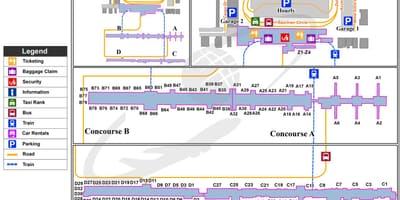 Washington-a belső ellenőrzés repülőtér térkép