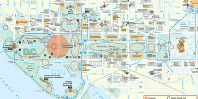 Térkép a capitol hill-fehér házban