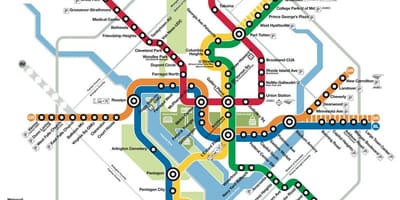 Washington dc közlekedési térkép
