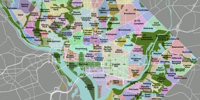 Washington kerületi térkép