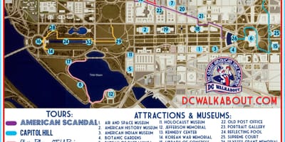 Washington dc idegenforgalmi térkép