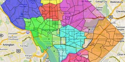 Washington dc ward térkép