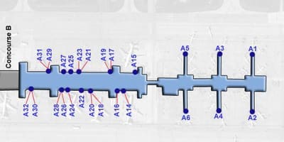 Dulles airport csarnok térkép