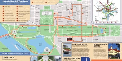 Washington hop on hop off busz útvonal térkép