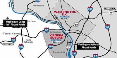 Washington dc terület repülőtér térkép