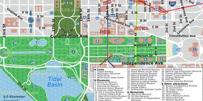 Térkép washington dc bevásárlóközpont