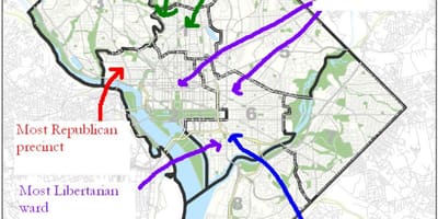 Térkép washington dc politikai