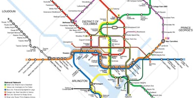 Dc tömegközlekedési térképe