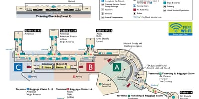 Washingtoni reagan repülőtér térkép